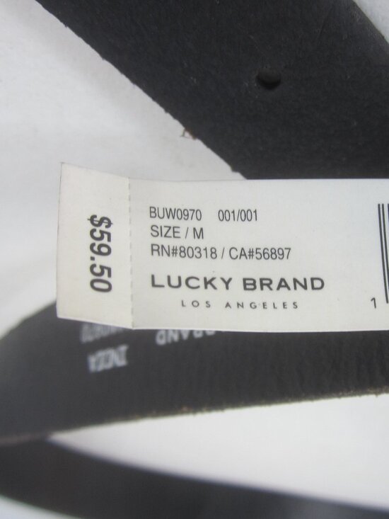 Lucky Brand  Medium Black Leather Silver Tone Buckle Western Cowboy 32 - 37 main image 13